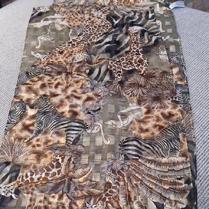 Collection XIIX Safari Striped Animal Print Scarf